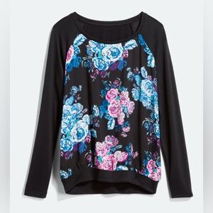 🔵 KUT FROM THE KLOTH FLORAL ROSE BENTER LIGHTWEIGHT SWEATER TOP - SIZE MEDIUM 🔵